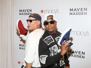 Madden Meets Ja - Designer Steve Madden and recording artist Ja Rule&nbsp;celebrate the launch their sneaker collaboration Maven x Madden Men's Collection at Macy's Herald Square in New York City. (Photo: Derrick Salters/WENN.com)