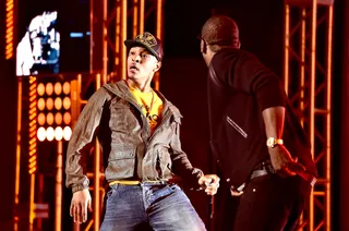 Get Silly - T.I. and Young Dro have fun with it! &quot;We in da city&quot; with it! (Photo: Paras Griffin/BET/Getty Images for BET Networks)