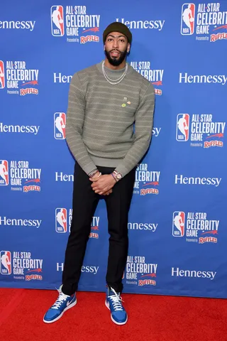 FEB 14: Anthony Davis - Anthony Davis attends the NBA All-Star Celebrity Game 2020. (Photo by Kevin Mazur/Getty Images)