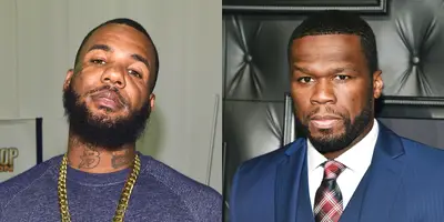 August 2016 - 50 Cent and the Game are seen hugging it out at a Los Angeles strip club. Eleven years into this we can confidently say that “this story is still developing.”(Photos from left: Alberto E. Rodriguez/Getty Images for BET, Bryan Bedder/Getty Images for JCPenney)&nbsp;