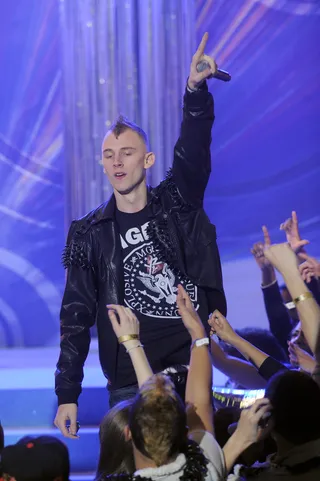 MGK - &quot;First time I saw Juice I realized that Omar Epps should've been my dad instead of my [real] dad, dude is GQ for real.&quot;&nbsp;(Photo: John Ricard / BET)