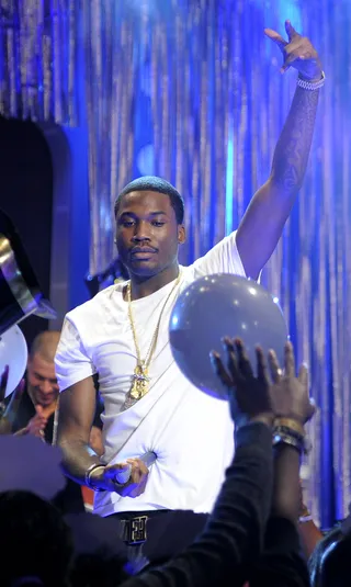 Meek Mill  - After being named one of XXL magazine's 2011 Freshmen Class rappers, Maybach Music Group signee Meek Mill is poised to take over in 2012. Since lingering under an unproductive partnership with T.I.'s Grand Hustle Records, the Philly-bred spitter has released popular tracks "Tupac Back" and "Ima Boss" off MMG's collaborative studio album Self Made Vol. 1, released in May 2011.&nbsp;(Photo: John Ricard / BET)