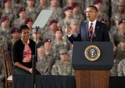 Barack Obama - &quot;The war in Iraq will soon belong to history, and your service belongs to the ages,” said President Obama, marking the end of America’s military engagement in Iraq.(Photo: Davis Turner/Getty Images)