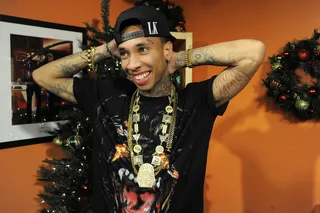 Tyga Goes Bling, Bling! - Tyga has got ice in every color, shape and size. But hey, it keeps him fly, so who can hate on him?(Photo: John Ricard / BET)