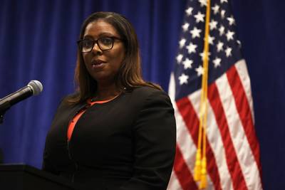 NY Attorney General Letitia James - As the attorney general of New York state, Letitia James (or “Tish,” as she’s known) has made it her mission to pursue President Donald Trump on a number of alleged legal transgressions. James’ office is currently working up a long list of Trump initiatives for Joe Biden’s incoming administration to undo. “No one, not even the president of the United States,” James has said, “can use the law to advance his or her own politicalagenda. It’s that simple. If individuals want to critique me, that’s fine. It’s about the rule of law and standing up for what’s right.” (Photo by Michael M. Santiago/Getty Images)