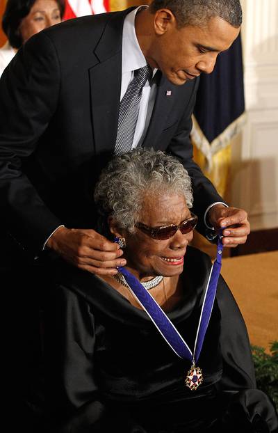 Dr. Maya Angelou - The celebrated author, whose works include I Know Why the Caged Bird Sings among numerous essays, books of poetry and plays, was honored with the award by Obama in 2011.(Photo: Chip Somodevilla/Getty Images)
