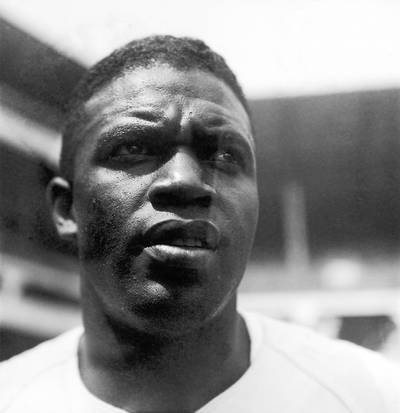 Jackie Robinson - The Brooklyn Dodgers player famously broke the color barrier in Major League Baseball. He passed away on October 24, 1972, but was awarded the Presidential Medal of Freedom posthumously by Reagan in 1984.(Photo: Hulton Archive/Getty Images)