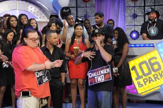 Fatz Prepares - Freestyle Friday contestants Interstate Fatz and Jayo the Beatslayer at 106 &amp; Park, May 25, 2012. (Photo: John Ricard / BET)