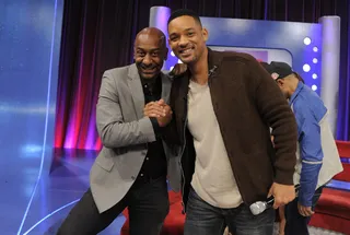 Boss Meets Boss - Stephen Hill and Will Smith at 106 &amp; Park, May 23, 2012. (Photo: John Ricard / BET).