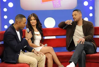 Big Willie Style - Will Smith with Terrence J and Rocsi Diaz at 106 &amp; Park, May 23, 2012. (Photo: John Ricard / BET).