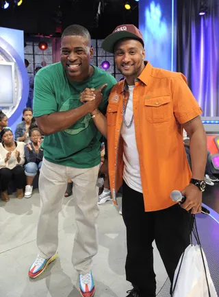 Mr. Banner and DJ Lyve - David Banner with DJ Lyve at 106 &amp; Park, May 23, 2012. (Photo: John Ricard / BET).