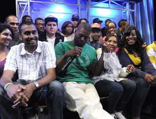 The Guest in the Crowd - David Banner basks in the love of his fans at 106 &amp; Park, May 23, 2012. (Photo: John Ricard / BET).