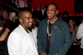 Big Things Poppin' - Kanye West and Jay-Z hit the Cruel Summer&nbsp;presentation, a short film by Yeezy himself, during the 65th Annual Cannes Film Festival at Casino Palm Beach in Cannes, France.(Photo: Marc Piasecki/Getty Images)