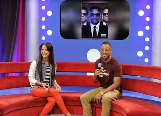 I heard You - Rocsi Diaz and Terrence J talk about the release of Men in Black 3 hitting theaters May 25! at 106 &amp; Park, May 24, 2012. (Photo: John Ricard / BET)