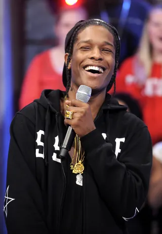 LOL - A$AP Rocky at 106 &amp; Park, May 24, 2012. (Photo: John Ricard / BET)
