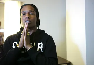 A$AP Goes Green - A$AP Rocky in the green room at 106 &amp; Park, May 24, 2012. (Photo: John Ricard / BET)