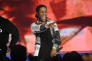 A$AP Performing "Pe$o" - A$AP Rocky performs "Peso" at 106 &amp; Park, May 22, 2012. (Photo: John Ricard / BET)