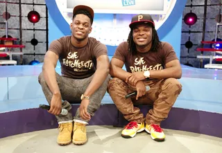 Love U Bro - Phillip and Emmanuel Hudson at 106 &amp; Park, May 18, 2012. (photo: John Ricard / BET)
