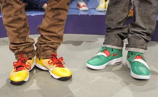 Shoe Game Crazy - Emmanuel and Phillip Hudson perform "She Ratchet" at 106 &amp; Park, May 18, 2012. (photo: John Ricard / BET)