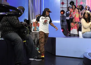 Step Right Up - Emmanuel and Phillip Hudson take the stage at 106 &amp; Park, May 18, 2012. (photo: John Ricard / BET)