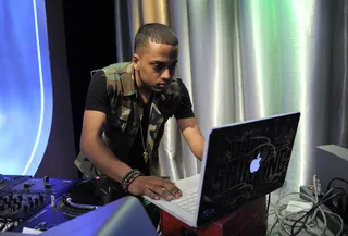 Nice mac. - DJ Spin King at 106 &amp; Park, May 16, 2012. (Photo: John Ricard / BET)