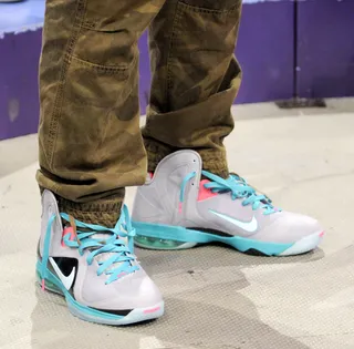 Shoe game crazy - Kyrie Irving at 106 &amp; Park, May 16, 2012. (Photo: John Ricard / BET)