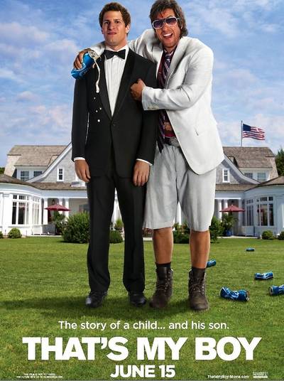 That's My Boy — June 15 - Adam Sandler's frat boy humor stars him as a single dad who becomes estranged from his son (Adam Samberg) and decides to reenter his life on the eve of his wedding. Ciara and Vanilla Ice also star.(Photo: Courtesy Columbia Pictures)