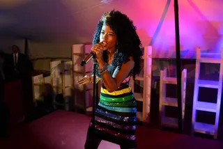 Curls, Curls, Curls - Kelis has got her curls back. Remember when she rocked a blonde curly 'do with pink tips in her debut video &quot;Caught Out There?&quot; Here, the singer performs during the Abu Dhabi Digital Domain Event at the 65th Cannes Film Festival at Plage de La Quinzaine des Realisateurs in Cannes, France.(Photo: Andrew H. Walker/Getty Images)