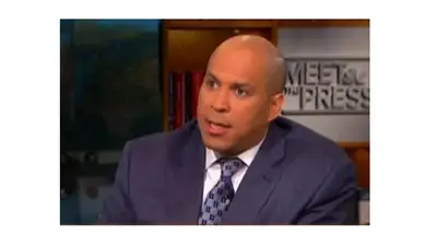 Cory Booker - &quot;It's nauseating to the American public,&quot; said Newark Mayor&nbsp;Cory Booker in May on NBC News' Meet the Press,&nbsp;criticizing&nbsp;the Obama campaign for attacking Mitt Romney's tenure at Bain Capital.  (Photo: MSNBC)