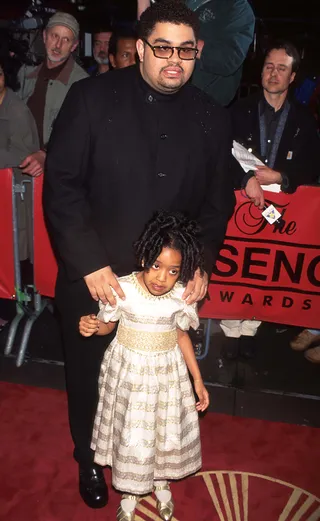 Heavy D - Heavy D and his niece arrive at the Essence Awards April 26, 1996 in New York City. The ceremony honors African-Americans who represent positive role models to the community.&nbsp;(Photo: Evan Agostini/Liaison/Getty Images)