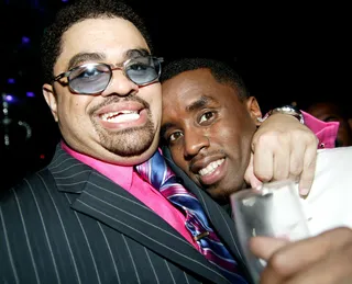 Heavy D - Heavy D kicking it with longtime collaborator Sean &quot;Diddy&quot; Combs. The two worked together in the 1990s at Uptown Records. (Photo: Johnny Nunez/WireImage)