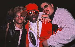 Heavy D - Heavy chilling with fellow rap stars Flavor Flav (Public Enemy) and Pepa (Salt &amp; Pepa)&nbsp;(Photo:&nbsp; Catherine McGann/Getty Images)