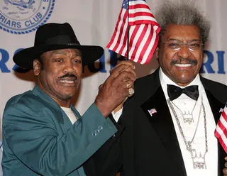 Famous Faces\r - Both Frazier and promoter Don King are two of the most recognizable African-Americans in sports. (Photo: Peter Kramer/Getty Images)