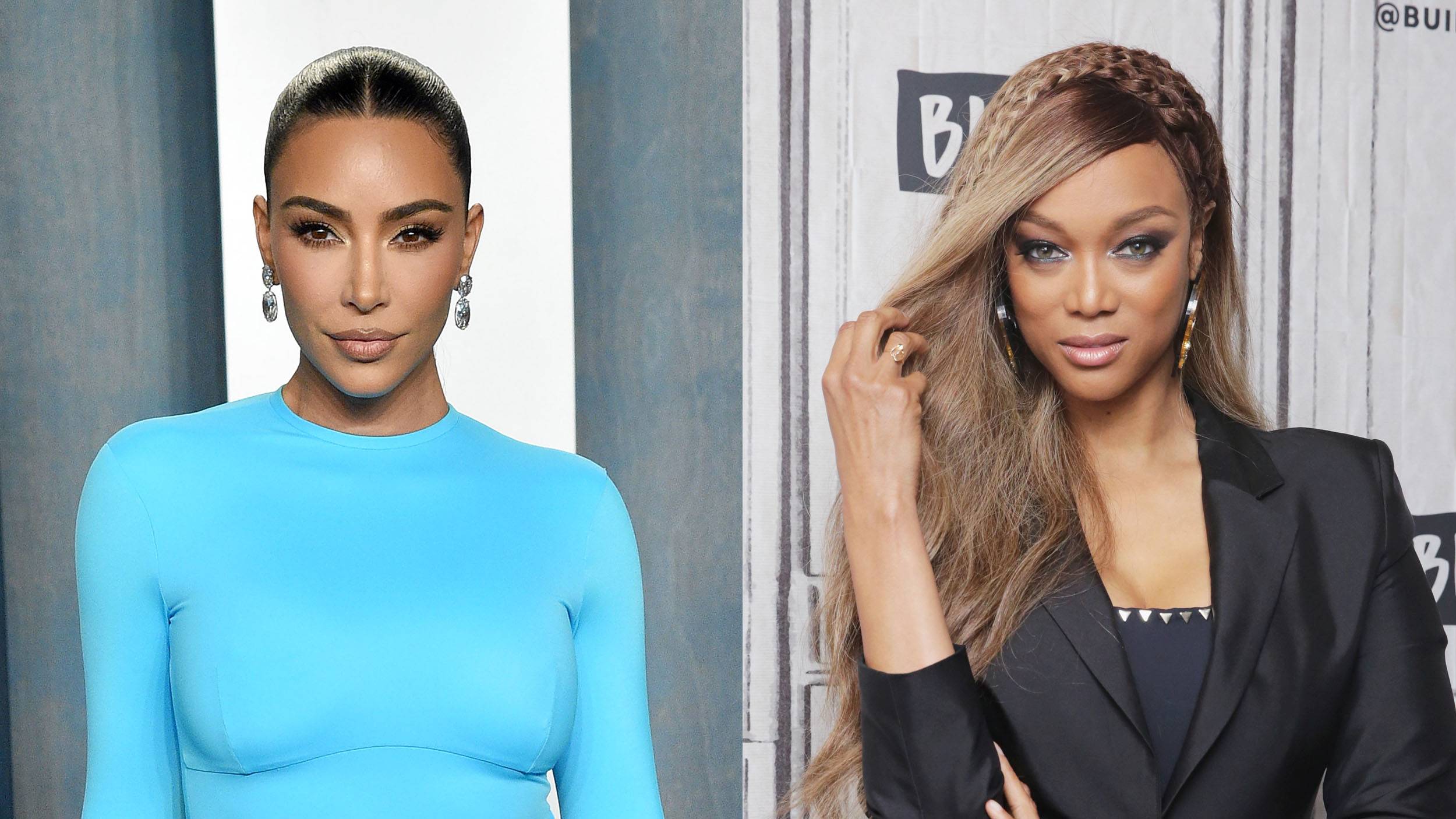 Kim Kardashian Just Joined A SKIMS Shoot With Tyra Banks