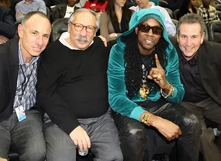 2 Chainz @HairWeaveKiller - Ha! Look who's probably getting free season tickets to the Atlanta Hawks games. 2 Chainz has apparently made some new NBA buddies as he chums it up court-side with the Atlanta Hawks team owners.&nbsp; (Photo: 2 Chainz/Instagram)