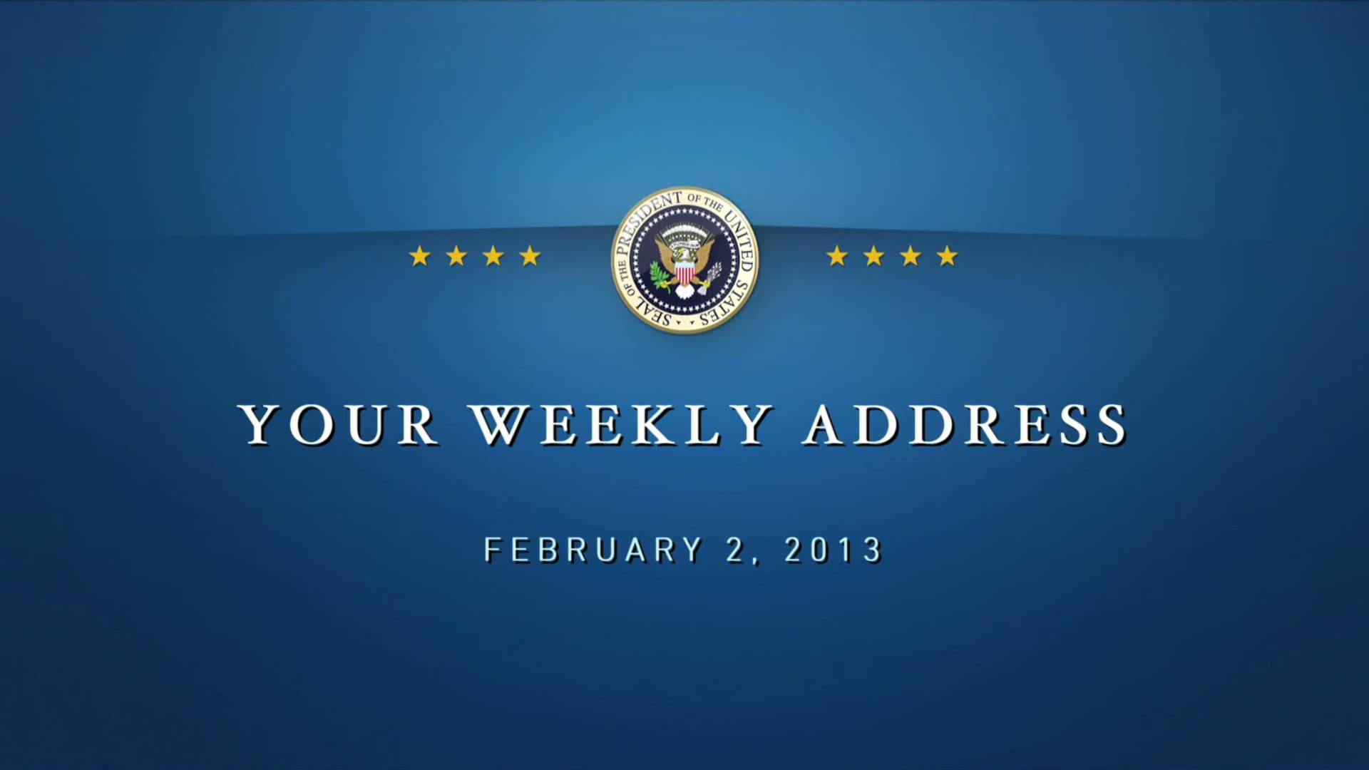President's Weekly Address: A Balanced Approach to Growing the Economy.