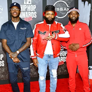 BET Hip Hop Awards 2021 | Red Carpet Hosts DC Young Fly, Chico Bean and Karlous Miller of 85 South | 1080 x 1080