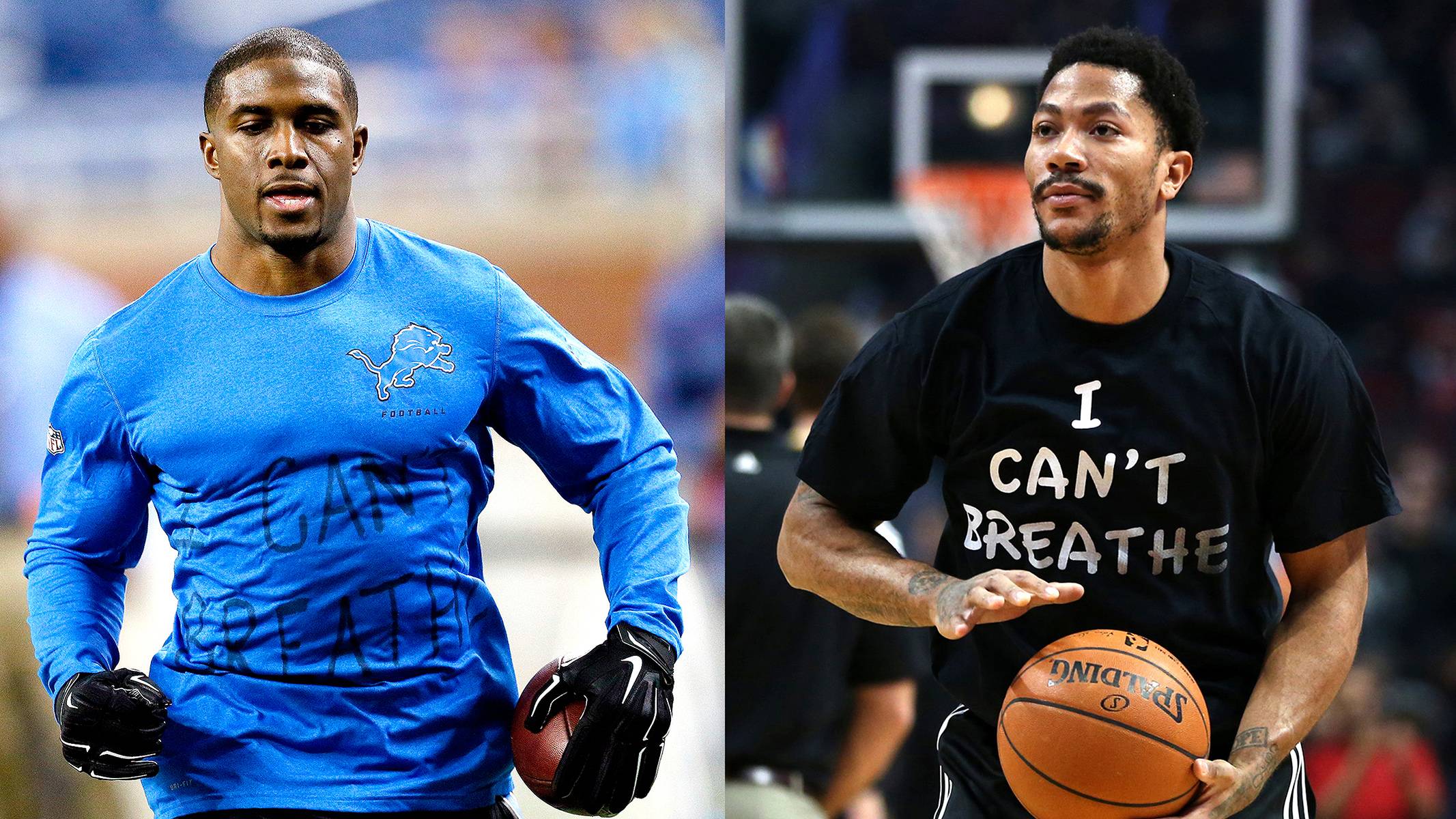 Reggie Bush dons 'I Can't Breathe' protest shirt before Detroit Lions' game  against Buccaneers 