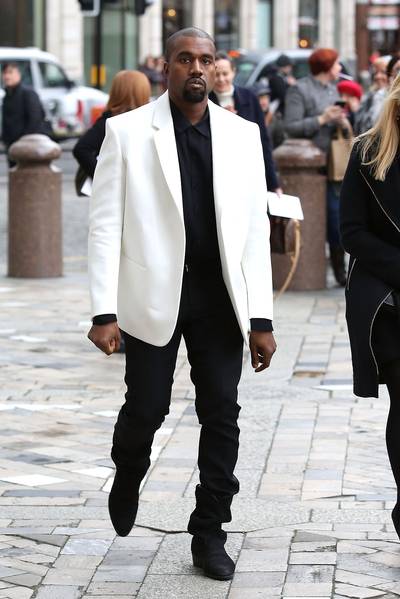 Crisp - Kanye West attends a memorial service for Professor Louise Wilson during London Fashion Week Fall/Winter 2015/16 at St Paul's Cathedral.(Photo: Tim P. Whitby/Getty Images)