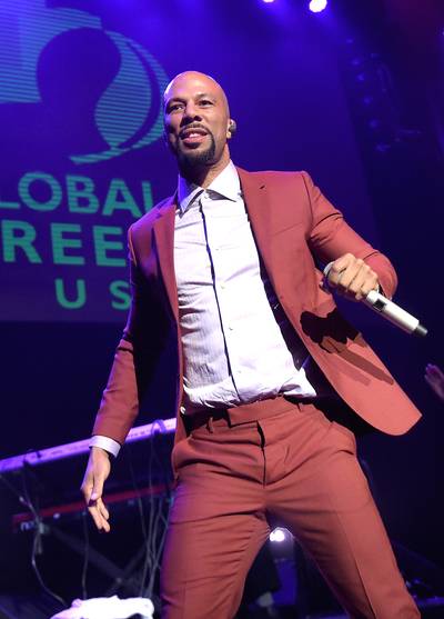 Rock, Rock On - Common performs on stage at the Global Green USA's 12th annual pre-Oscar party at Avalon Hollywood.(Photo: Jason Kempin/Getty Images for Global Green)