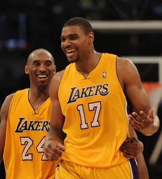Little Big Brother - Kobe always viewed&nbsp;Andrew Bynum like his little (big) brother whom he couldn't control or steer right. Still...a friend.(Photo: Harry How/Getty Images)