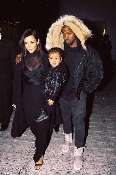 Family Time - The Wests, Kim,&nbsp;Kanye and baby North,&nbsp;were spotted arriving home after a shopping trip in the Big Apple.(Photo: Sharpshooter Images/Splash)