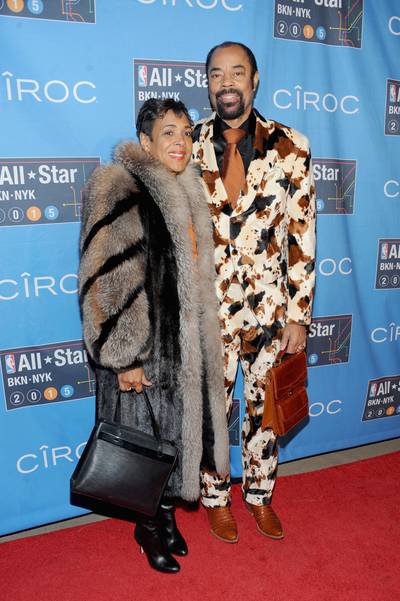 Walt Frazier and Guest - Always known for his over-the-top outfits and flawless jumper, the basketball legend and former Knick&nbsp;Walt “Clyde” Frazier is still styling and profiling to this day. (Photo: Brad Barket/Getty Images)