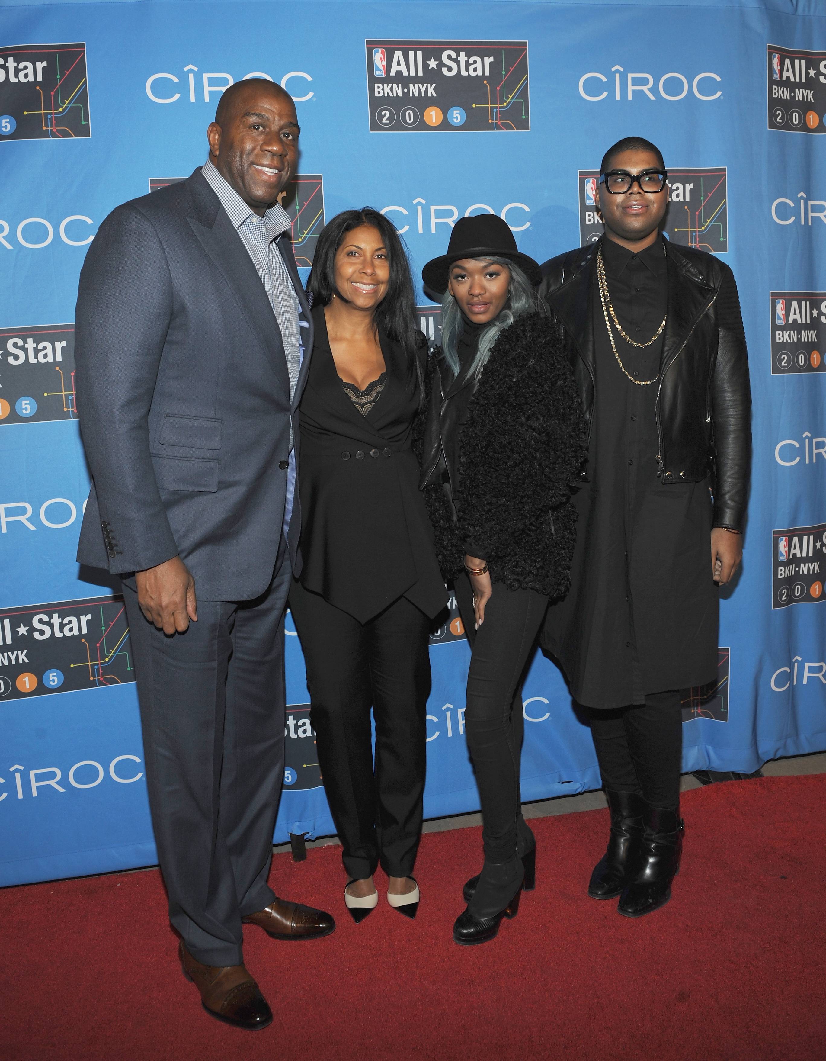 Magic Johnson and family