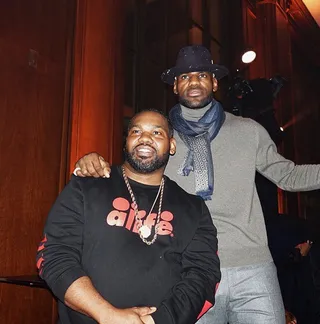 LeBron James, @kingjames - LeBron James and Raekwon strike a pose at the GQ party after the All-Star Weekend All-Style runway show.(Photo: Lebron james via Instagram)