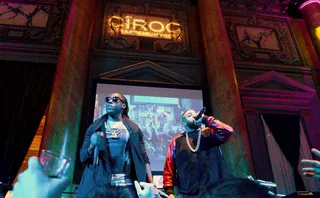 We the Best - Ace Hood and DJ Khaled perform for the crowd of players and fans. &nbsp; (Photo: Gustavo Caballero/Getty Images for National Basketball Players Association)