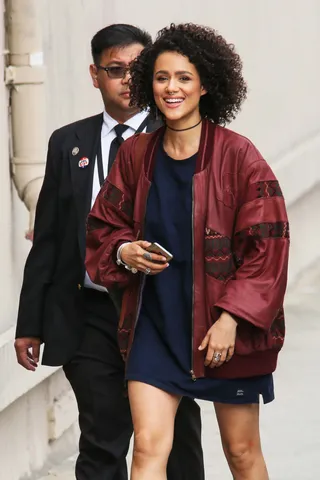Nathalie Emmanuel - The Fate of the Furious star Nathalie Emmanuel was spotted heading to Jimmy Kimmel Live in Los Angeles.(Photo: BG017/Bauer-Griffin/GC Images)