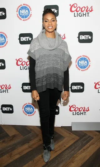 Legendary - Hip hop legend and BET family member&nbsp;MC Lyte arrived with fashion on her mind. Peep those gray booties!  (Photo: Bennett Raglin/BET/Getty Images for BET)