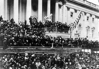 March 4, 1865 - During President Abraham Lincoln's ceremony, African-Americans were allowed to participate in the inaugural parade for the first time.&nbsp;(Photo: General Photographic Agency/Getty Images)