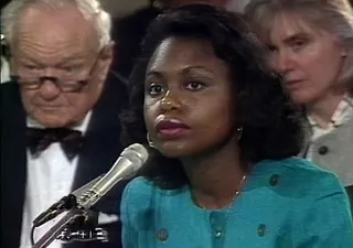 ANITA - This documentary explores Anita Hill's 1991 groundbreaking testimony and its aftermath. When the law professor testified before a Senate Committee about the lewd behavior of the then-Supreme Court nominee Clarence Thomas she forever changed the sexist power and racial dynamics in America. Anita features new interviews with Hill plus archival footage. &nbsp; (Photo: Sundance)